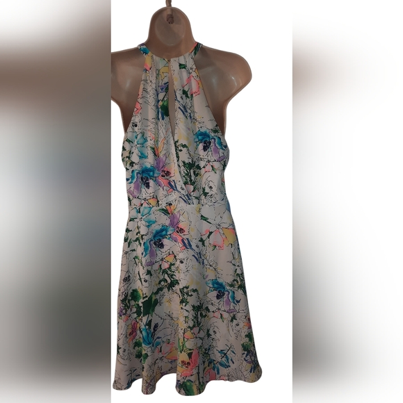 Express Multicolor Strapless Dress - Picture 9 of 11